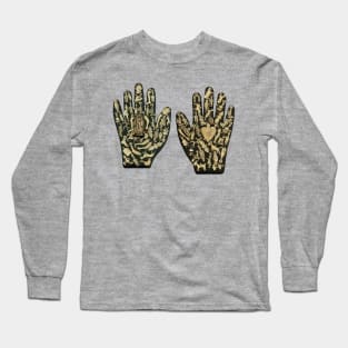 Milagritos mexican ornamental hands exvoto traditional Long Sleeve T-Shirt